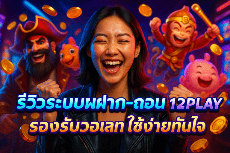 รีวิวระบบฝาก-ถอน 12PLAY รองรับวอเลท ใช้ง่ายทันใจ